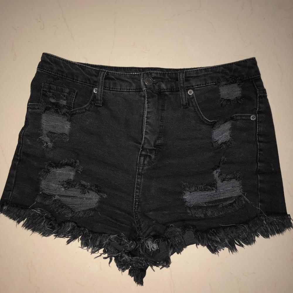 High-waisted Denim Shorts
